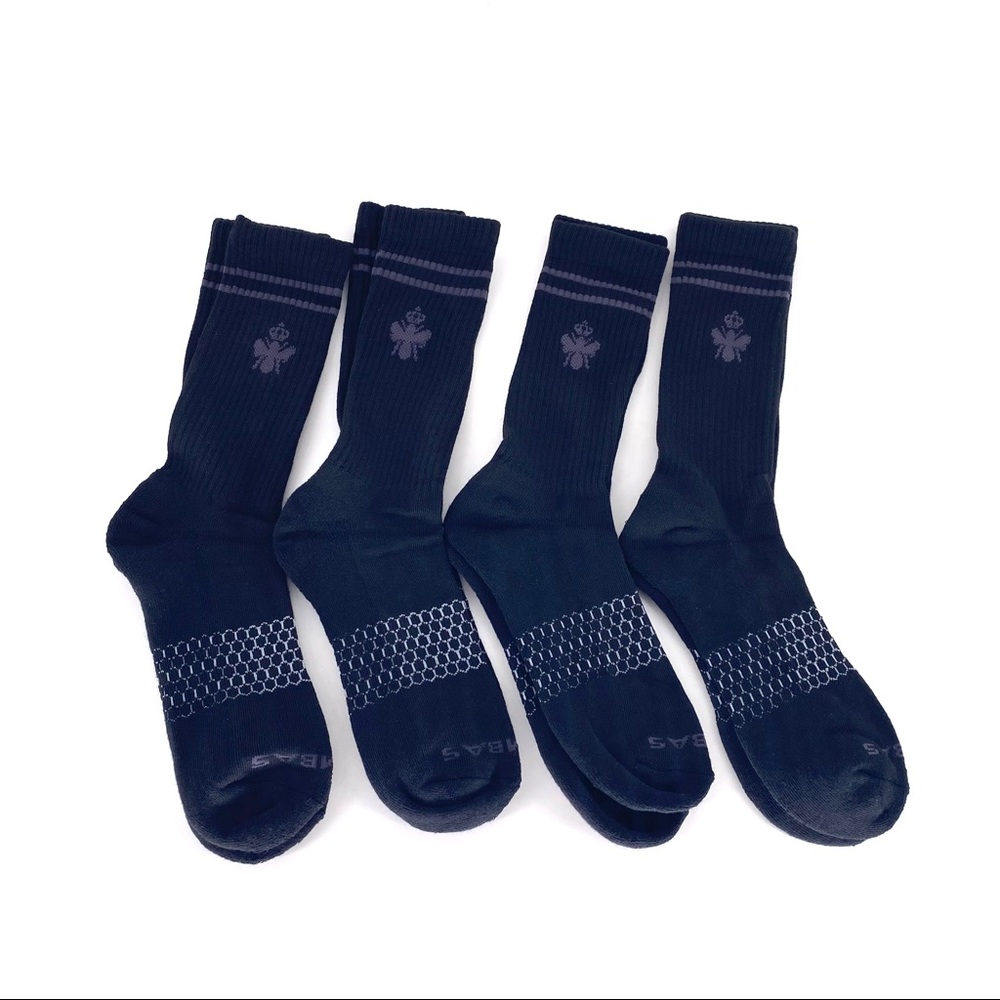 Bombas Unisex Socks Black/Gray w/BUMBLE BEE 4 Pack
